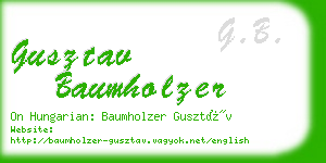 gusztav baumholzer business card